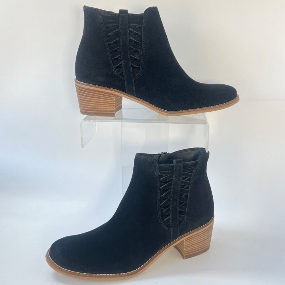 Paul Green Vienna Black Booties Women Suede Ankle Boots Size UK4 US6.5
